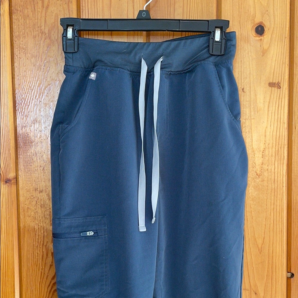 Navy/gray fig Blue Jogger Pants fig pants XS Zamora tapered pants nurse scrubs - Picture 3 of 9